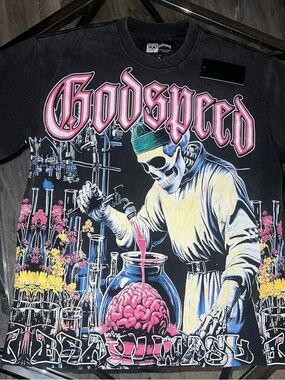 Godspeed Graphic Men's Black Brainwash Tee